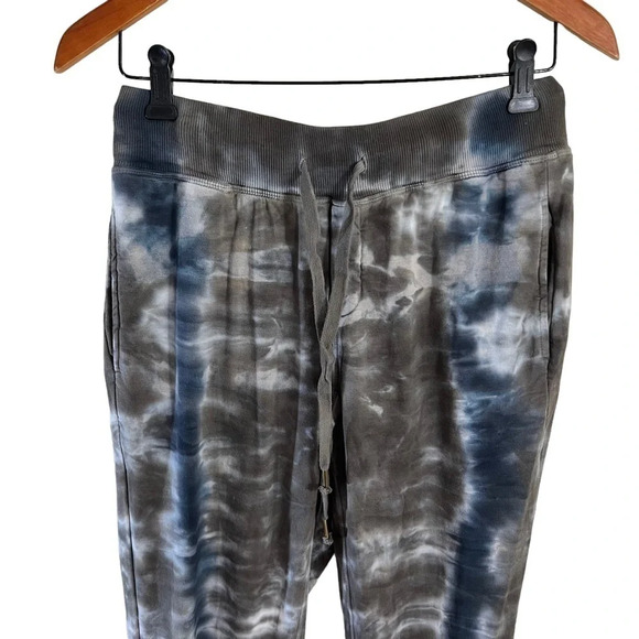 Young Fabulous & Broke Tie Dye Sweatpants Size Medium Olive Green Blue Pull On - Picture 3 of 7